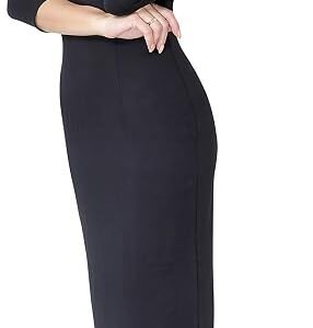 Women's Work Office Business Square Neck Sheath Midi Dress
