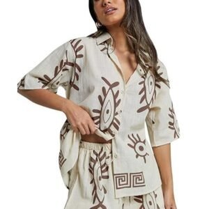 Co-ord Set for Women Stylish | Pajama Set For Women & Girl for Beach & Holiday Look | Night Suit For Woman | Lounge Wear For Women's